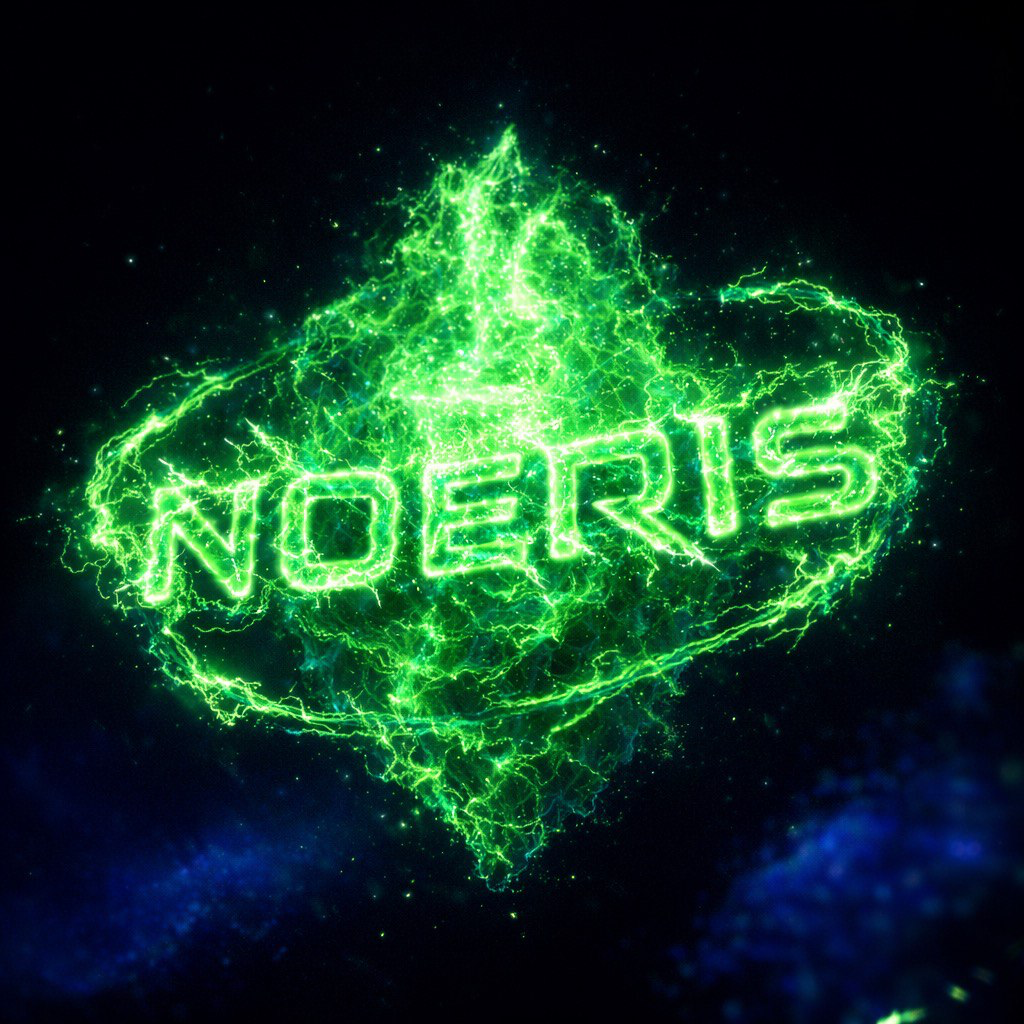NOERIS logo on light field